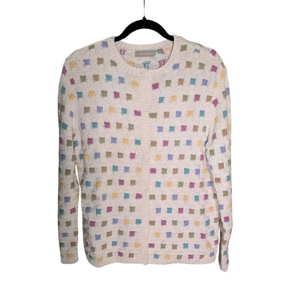 Nordstrom Multicolor Knit Cardigan Grandma Sweater Women’s Small